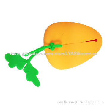 Lovely carrot silicone key bag, OEM and ODM designs welcomed